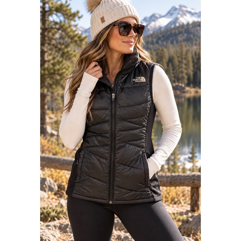 North Face 600 Down Puffer Vest Black Gorpcore Après Outdoor Hiking Sz S